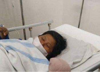 Erdina Boru Sihombing  korban kejahatan jalanan dirawat di RS Murni Teguh, empat jari tangan kirinya putus, Jumat (1/5/2020)