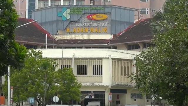 Rumah Sakit Umum Pusat (RSUP) Haji Adam Malik di Kota Medan, Sumatera Utara.