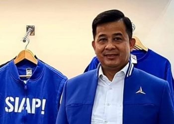 Pelaksana Tugas (Plt) Ketua Dewan Pimpinan Daerah (DPD) Partai Demokrat Sumatera Utara (Sumut), Herri Zulkarnain. (Foto: Tagar/Andi Nasution)