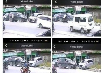 Colase cuplikan rekaman CCTV perampokan di RM Boima Laguboti, Kabupaten Toba.