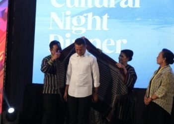 Wakil Gubernur (Wagub) Sumatera Utara (Sumut) Musa Rajekshah menghadiri acara Dairi’s Culture Night Dinner di Ballroom Labersa Hotel, Balige, Sabtu  (25/2) malam. (DISKOMINFO SUMUT)