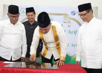 Wakil Gubernur (Wagub) Sumatera Utara (Sumut) Musa Rajekshah  membuka Ramadan Festival dan Peresmian Tambahan Gedung Baru Masjid Al Arif di Medan, Jumat (17/3). (DISKOMINFO SUMUT)