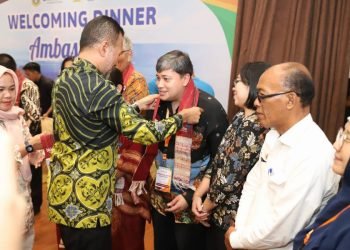 Wakil Gubernur (Wagub) Sumatera Utara (Sumut) Musa Rajekshah  menghadiri Welcoming Dinner Ambassador to Kampung KB Lake Toba di Hotel Niagara Parapat, Rabu (15/3) malam. (DISKOMINFO SUMUT)
