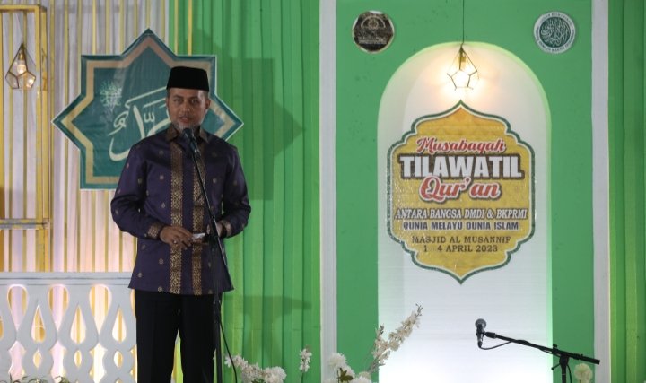 Wakil Gubernur (Wagub) Sumatera Utara (Sumut) Musa Rajekshah menghadiri pembukaan Musabaqah Tilawah Quran (MTQ) Antarbangsa oleh Dunia Melayu Dunia Islam (DMDI) bekerja sama dengan Badan Komunikasi Pemuda Remaja Masjid Indonesia (BKPRMI) yang diadakan di Masjid Al-Musannif Cemara, Deliserdang, Sabtu (1/4). (DISKOMINFOSU)