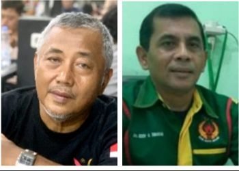 Ketua Lembaga PON Ariadi (kiri) dan Ketua KONI Medan Eddy Sibarani. (DOK)