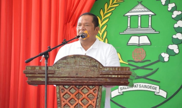Wali Kota Padangsidimpuan Irsan Nasution saat memberikan sambutan pada Peringatan HAN. (IST)