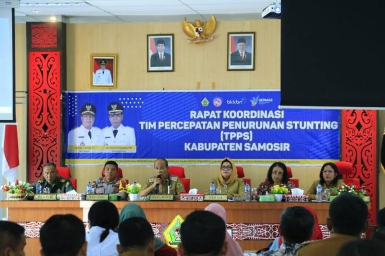 Rapat koordinasi percepatan penurunan stunting. (Suriono)
