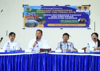 Sosialisasi pembentukan kelompok tani peduli api. (Suriono Brandoi)