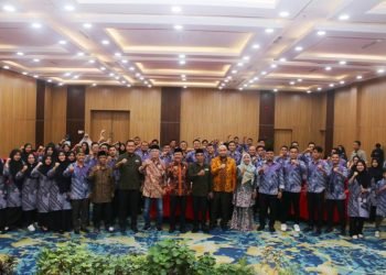 Sekretaris Daerah Provinsi (Sekdaprov)  Sumut Arief S Trinugroho, menghadiri acara silaturahmi dengan LASQI Sumut di Ballroom Hotel Grand Inna Medan, Jalan Balai Kota Nomor 2, Kamis (30/11). (Diskominfo Sumut)