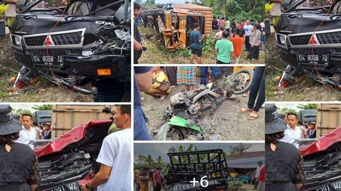 Kondisi kendaraan yang terlibat kecelakaan.