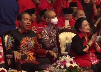 Presiden Jokowi di acara PDIP.