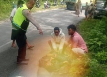 Pengendara sepeda motor tewas setelah di tabrak truk di Taput.