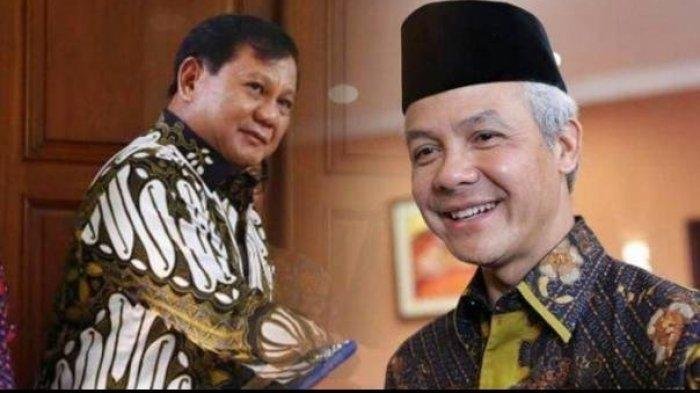 Prabowo Subianto dan Ganjar Pranowo.