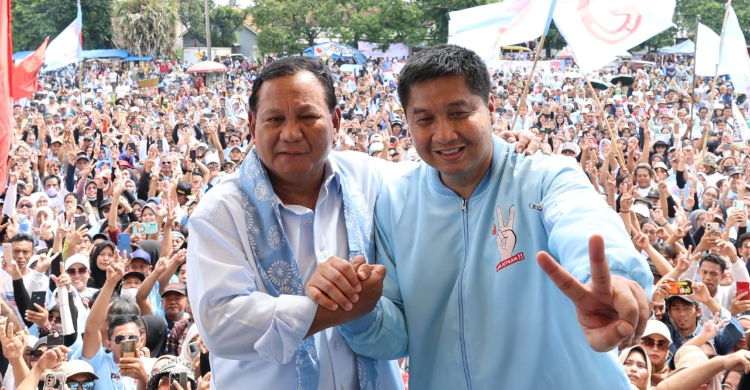 Prabowo Subianto bersama Maruarar Sirait.