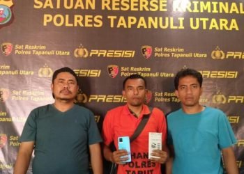 Pelaku Perjuangan Marpaung saat diamankan.