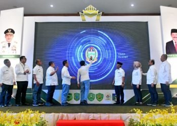 Pj Gubernur Sumut Hassanudin membuka Pra Musrenbang RKPD Provinsi Sumut tahun 2025 untuk Zona Wilayah Pantai Barat di Ballroom Hotel Sapadia, Gunung Tua, Kabupaten Padanglawas Utara, Rabu (31/1/2024). (Diskominfo Sumut)
