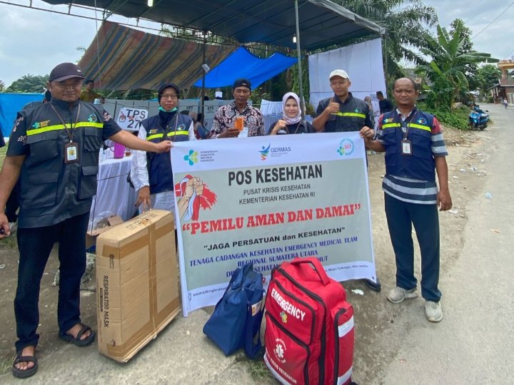 Kegiatan TCK-EMT Regional Sumatera Utara pada Siaga Pemilu 14 Februari 2024. (IST)