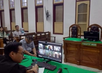 Restu Utama Pencawan saat diadili di Pengadilan Tipikor Medan dengan hukuman 6 tahun dan 6 bulan (6,5 tahun) penjara.