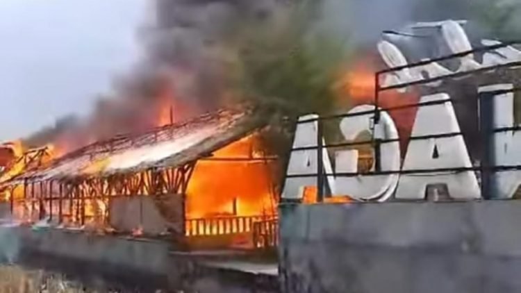 Lokasi Agro Wisata Paloh Naga Milik BUMDes Desa Denai Lama yang terbakar. 