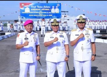 Serah terima jabatan Danlantamal I Belawan.