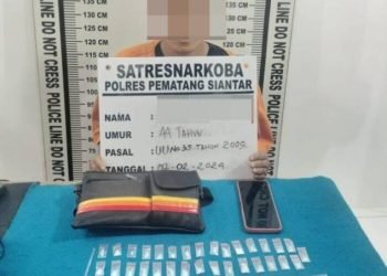 Bandar sabu yang diamankan Polres Pematangsiantar.