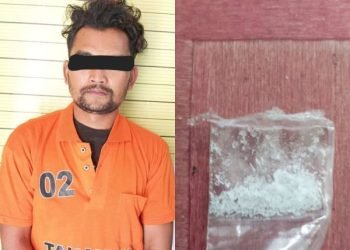 Tersangka RAS, pemakai sabu yang diringkus polisi di Terminal Madya Tarutung. 