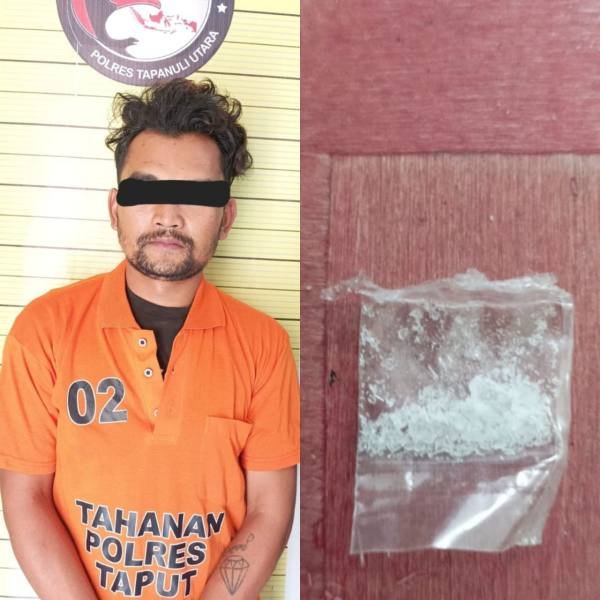 Tersangka RAS, pemakai sabu yang diringkus polisi di Terminal Madya Tarutung. 