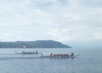 Tim Solu bolon Taput tampak mendahului tim solu dari Samosir.
