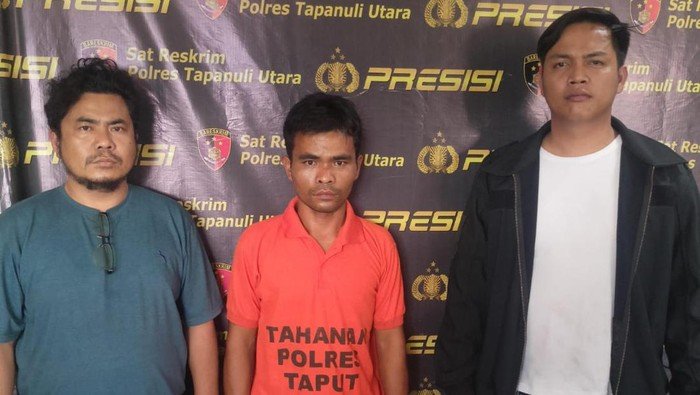 Januari Harahap usai ditangkap polisi.