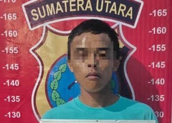 MD pelaku pencurian yang ditangkap personel Polres Tebing Tinggi.