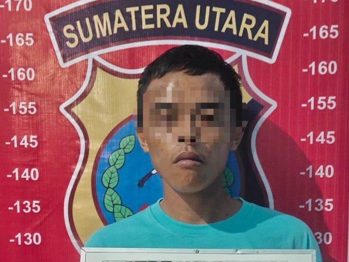MD pelaku pencurian yang ditangkap personel Polres Tebing Tinggi.