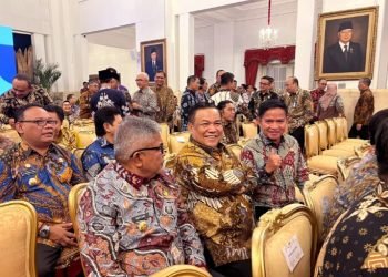 Penjabat (Pj) Gubernur Sumatera Utara (Sumut) Hassanudin menghadiri peluncuran Government Technology (GovTech) Indonesia yang bernama INA Digital di Istana Negara, Jakarta, Senin (27/5). (DISKOMINFO SUMUT)