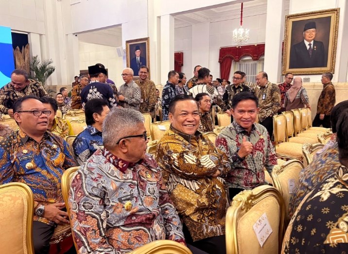 Penjabat (Pj) Gubernur Sumatera Utara (Sumut) Hassanudin menghadiri peluncuran Government Technology (GovTech) Indonesia yang bernama INA Digital di Istana Negara, Jakarta, Senin (27/5). (DISKOMINFO SUMUT)
