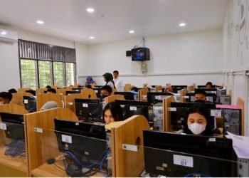 Ujian Tulis Berbasis Komputer (UTBK) Seleksi Nasional Berbasis Tes (SNBT) di Universitas Sumatera Utara (USU)  beberapa tahun lalu.