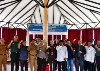 Diskusi akselerasi sinergitas yang digelar FKUB Samosir.(Suriono Brandoi)