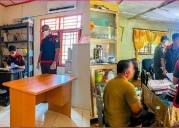 Tim Kejaksaan Negeri Labuhanbatu mengeledah dan menyita berkas barang bukti dokumen, terkait dugaan korupsi pengelolaan keuangan Desa Bangun Rejo anggaran 2019-2022.