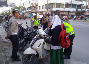 Razia kendaraan di Asahan.