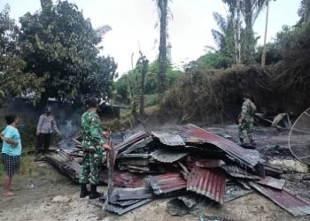 2 rumah warga di Silaen Kabupaten Toba hangus terbakar.