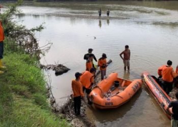Tim SAR mengevakuasi para korban. 