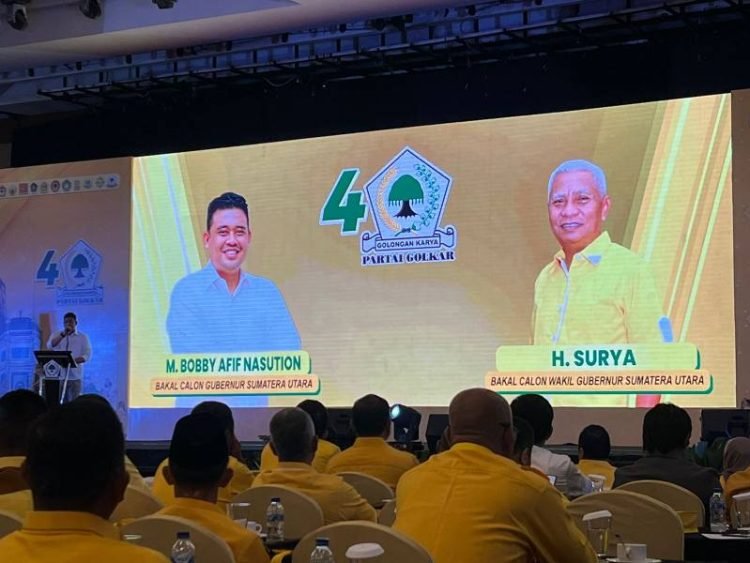 Partai Golkar resmi mengusung Surya menjadi calon Wakil Gubernur Sumut mendampingi Bobby Nasution.