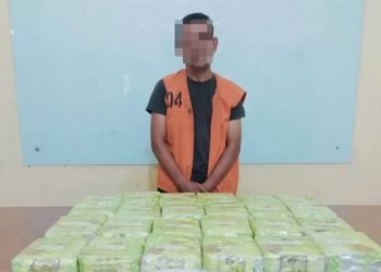 Polresta Deli Serdang tangkap kurir narkoba dengan barang bukti sabu 24 Kg.