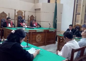 Persidangan tiga pejabat RSUP Adam Malik Medan di Pengadilan Tipikor Medan. 