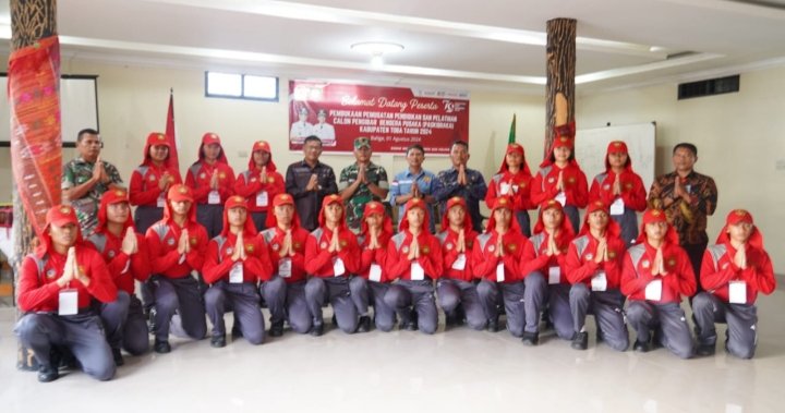 Pembukaan Pemusatan Pendidikan Dan Calon Pengibar Bendera Pusaka ( Paskibra) Kab. Toba Tahun 2024. (IST)