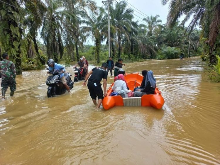 Banjir di kawasan Kabupaten Aceh Singkil, Senin (12/8/2024).