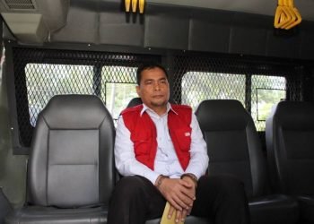 Terdakwa Alwi Mujahit Hasibuan.