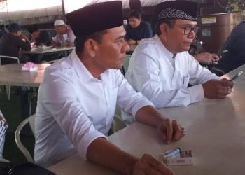 Paslon Wali Kota-Wakil Wali Kota Padangsidimpuan Hapendi-Gempar saat Konfrensi Pers. (IST)