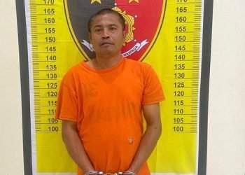 Tampang Parlindungan Siregar saat ditangkap di kantor polisi. 