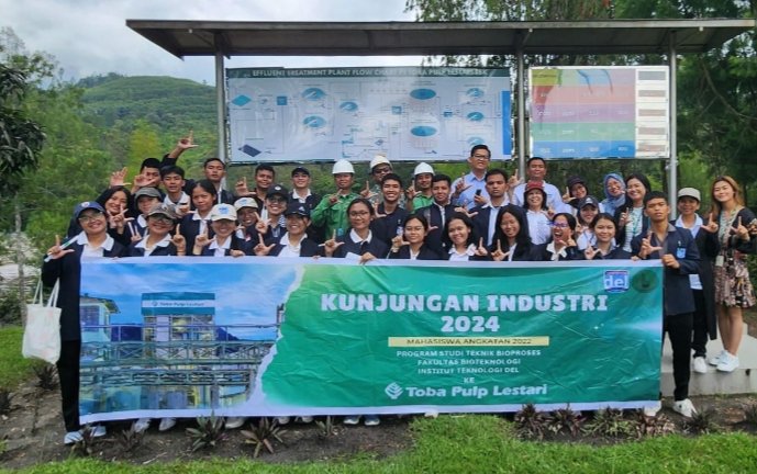 Kunjungan Mahasiswa Fakultas Bioteknologi IT DEL ke  PT. Toba Pulp Lestari. (IST)