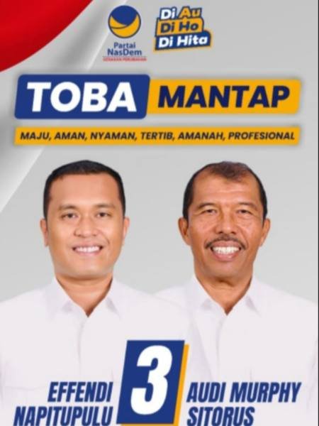 Paslon Bupati Toba Tahun 2024. (IST)