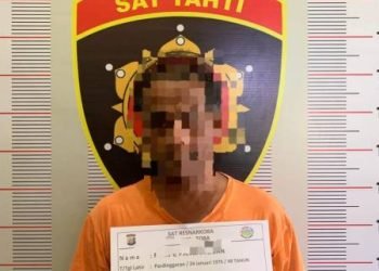 Terduga pelaku bandar sabu dan ekstasi inisial ditangkap Satresnarkoba Polres Toba.
